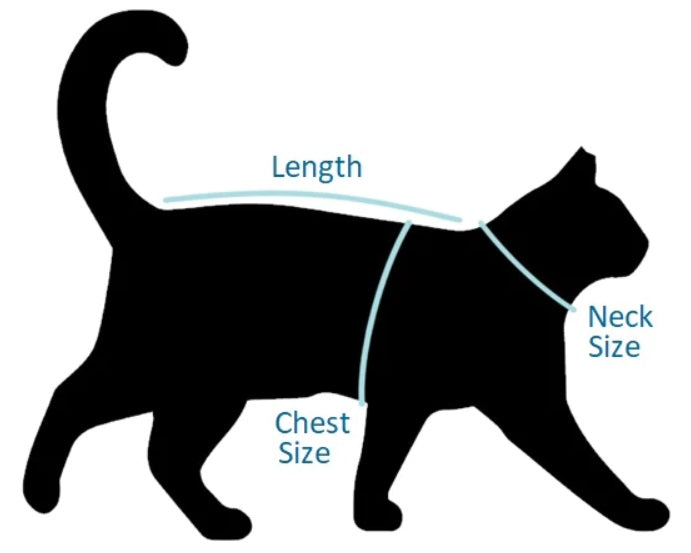 Cat Size Chart, Cat Length Chart - Fidoming