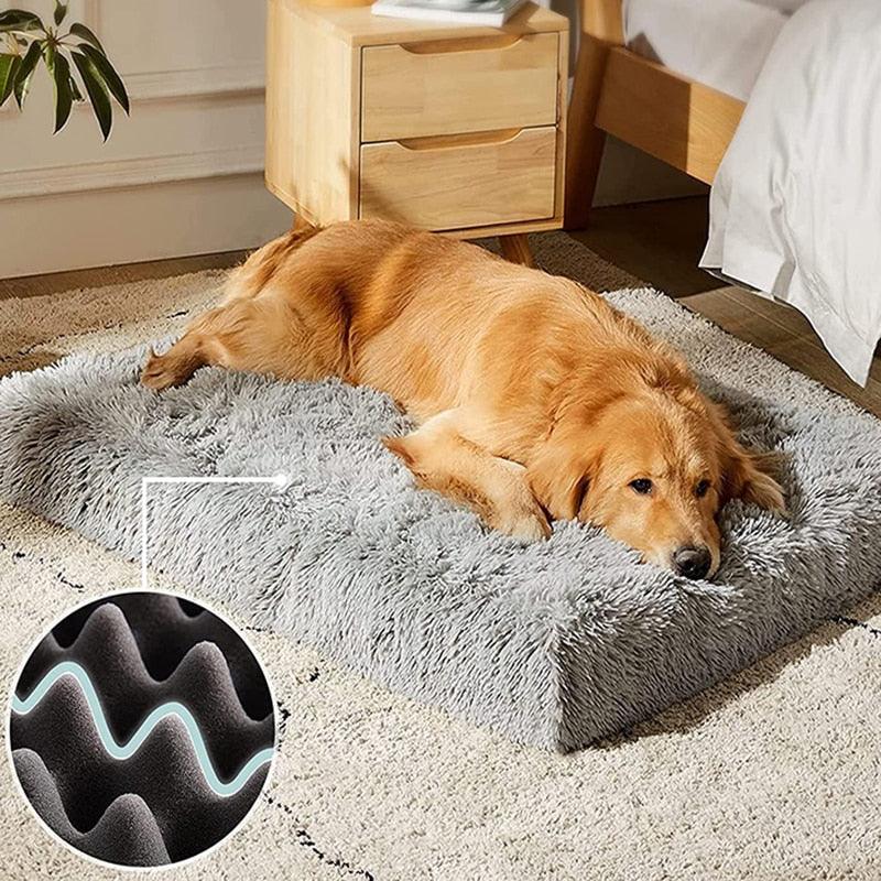 Large Size Dog Bed Fluffy Cushion Anti-Slip Washable Mattress - Fidoming