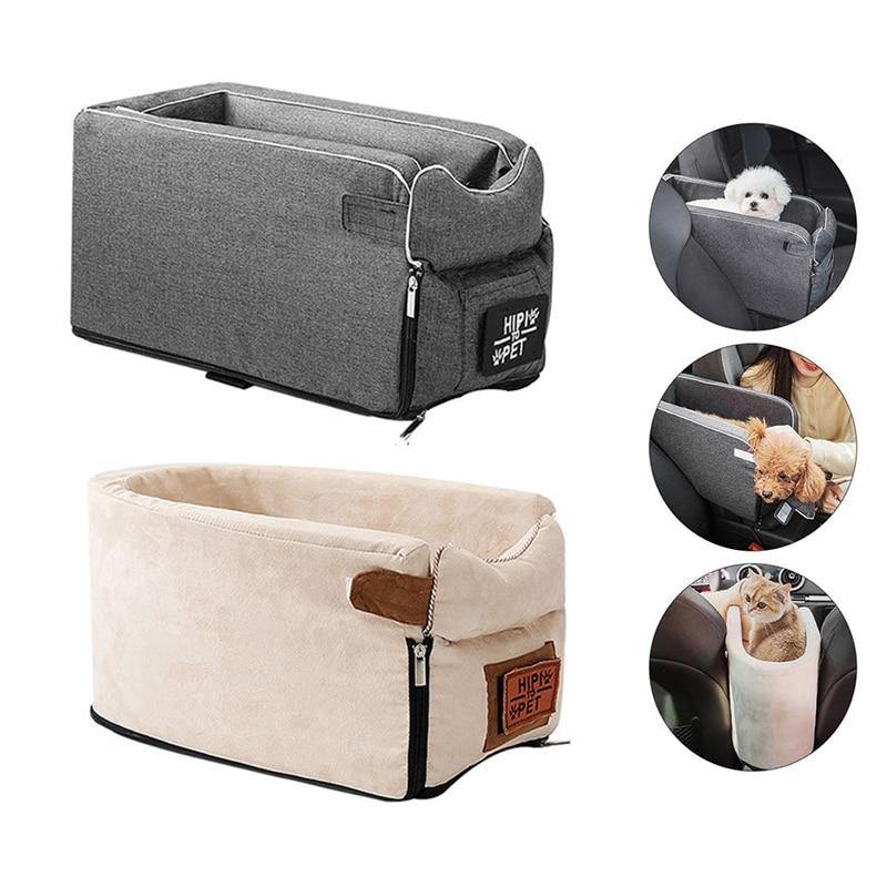 Pet Cat Dog Safety Portable Pet Carrier Central Car Travelling Seat Transport Kennel Bed Easy - Fidoming