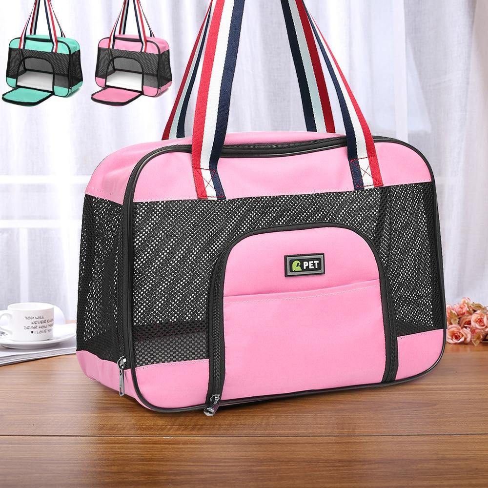 Portable Pet Carrier Bag Breathable Mesh Front Opening - Fidoming