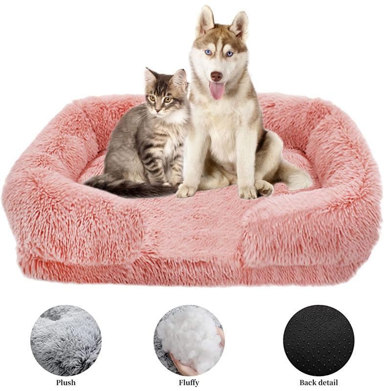 Warm Sponge Thick Fleece Pet Cat Dog Nest Warm Bed in Winter - Fidoming